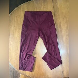 Lululemon Athletica Maroon Leggings